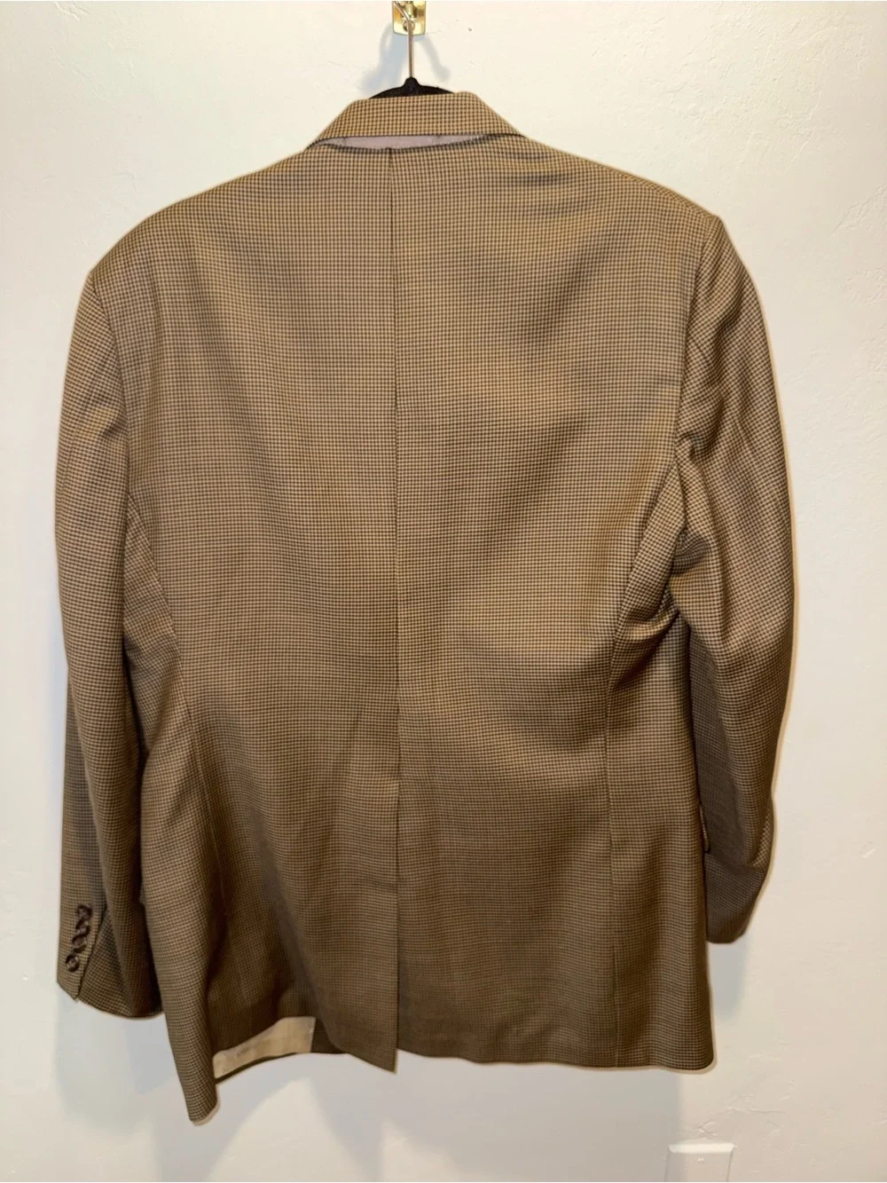 Old School Bespoke db Blazer Jacket Brown Micro-Check Carousel Lining